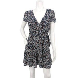 Abercrombie & Fitch Floral Mini Wrap Dress Romantic Y2K Festival Cottage Size M